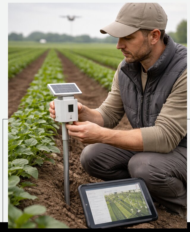 IoT мониторинг сельскохозяйственных полей и контроля в Луховицах