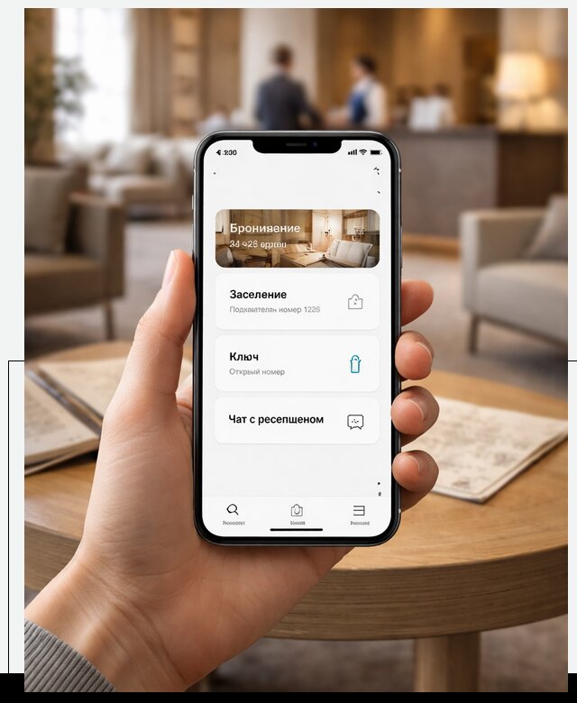 Мобильное приложение для гостей отеля в Луховицах, управление сервисом
